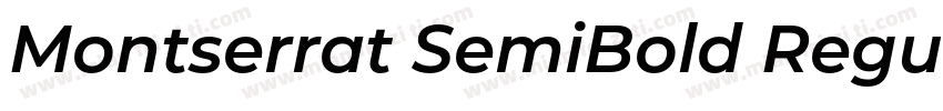 Montserrat SemiBold Regular字体转换